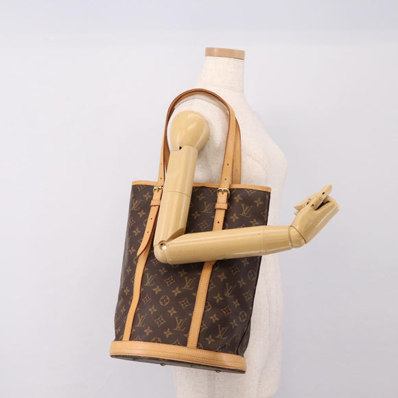 LOUIS VUITTON Monogram Bucket GM Shoulder Bag M42236 LV Auth bs36978