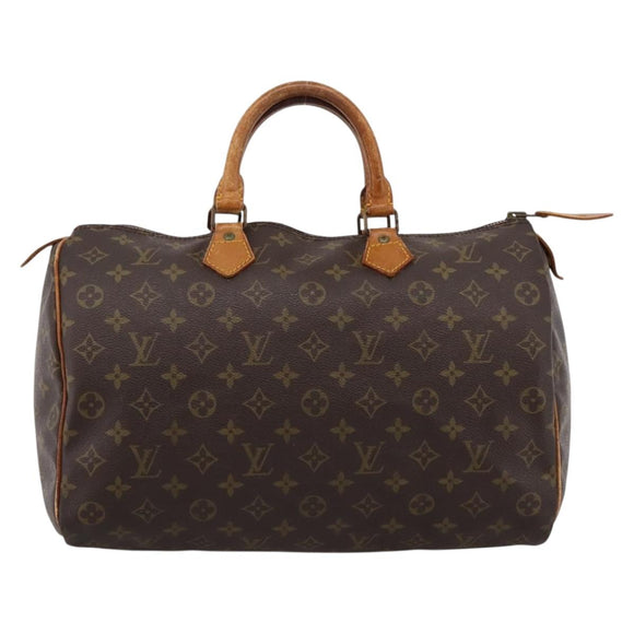 LOUIS VUITTON Monogram Speedy 35 Hand Bag M41524 LV Auth bs36980