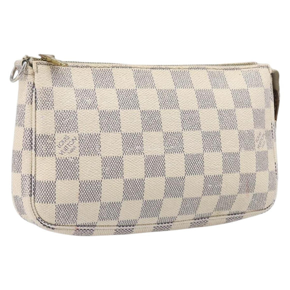 LOUIS VUITTON Damier Azur Pochette Accessoires Pouch N51986 LV Auth bs36995