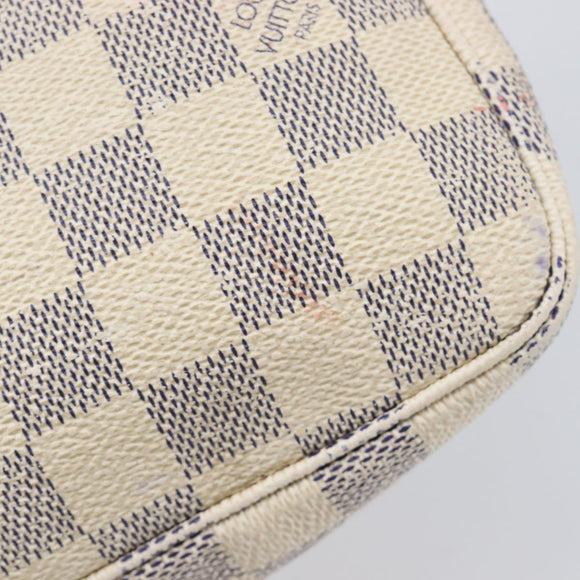 LOUIS VUITTON Damier Azur Pochette Accessoires Pouch N51986 LV Auth bs36995