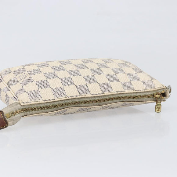 LOUIS VUITTON Damier Azur Pochette Accessoires Pouch N51986 LV Auth bs36995