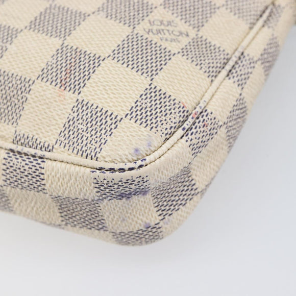 LOUIS VUITTON Damier Azur Pochette Accessoires Pouch N51986 LV Auth bs36995