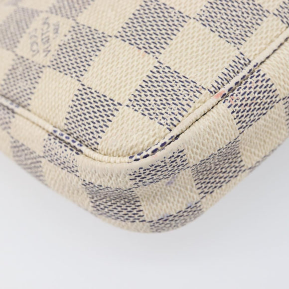 LOUIS VUITTON Damier Azur Pochette Accessoires Pouch N51986 LV Auth bs36995