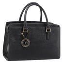 VALENTINO Hand Bag Leather Black Gold Auth bs36997-1