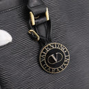 VALENTINO Hand Bag Leather Black Gold Auth bs36997-17