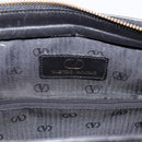 VALENTINO Hand Bag Leather Black Gold Auth bs36997-11