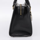 VALENTINO Hand Bag Leather Black Gold Auth bs36997-3