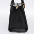 VALENTINO Hand Bag Leather Black Gold Auth bs36997-4
