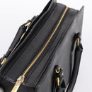 VALENTINO Hand Bag Leather Black Gold Auth bs36997-6