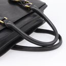 VALENTINO Hand Bag Leather Black Gold Auth bs36997-7
