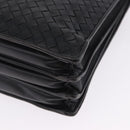 BOTTEGA VENETA INTRECCIATO Business Bag Leather Black Silver Auth bs36998-16