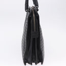 BOTTEGA VENETA INTRECCIATO Business Bag Leather Black Silver Auth bs36998-4