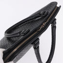 BOTTEGA VENETA INTRECCIATO Business Bag Leather Black Silver Auth bs36998-6
