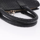BOTTEGA VENETA INTRECCIATO Business Bag Leather Black Silver Auth bs36998-7
