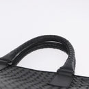 BOTTEGA VENETA INTRECCIATO Business Bag Leather Black Silver Auth bs36998-8