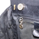Salvatore Ferragamo Vala Hand Bag Leather Black Gold Auth bs37001-19