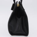 Salvatore Ferragamo Vala Hand Bag Leather Black Gold Auth bs37001-3