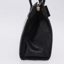 Salvatore Ferragamo Vala Hand Bag Leather Black Gold Auth bs37001-4