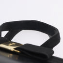Salvatore Ferragamo Vala Hand Bag Leather Black Gold Auth bs37001-8
