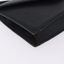 VALENTINO Shoulder Bag Leather Black Gold Auth bs37002-9