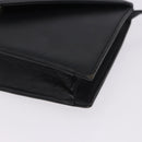 VALENTINO Shoulder Bag Leather Black Gold Auth bs37002-14