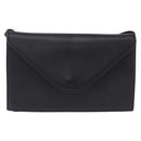 VALENTINO Shoulder Bag Leather Black Gold Auth bs37002-13