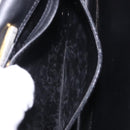 VALENTINO Shoulder Bag Leather Black Gold Auth bs37002-20