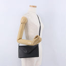 VALENTINO Shoulder Bag Leather Black Gold Auth bs37002-21