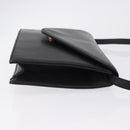 VALENTINO Shoulder Bag Leather Black Gold Auth bs37002-3