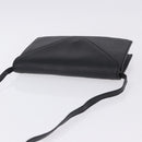 VALENTINO Shoulder Bag Leather Black Gold Auth bs37002-6