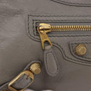 BALENCIAGA Giant Hip Shoulder Bag Leather Gray Gold 237203 Auth bs37003A-17