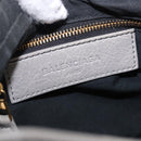 BALENCIAGA Giant Hip Shoulder Bag Leather Gray Gold 237203 Auth bs37003A-18