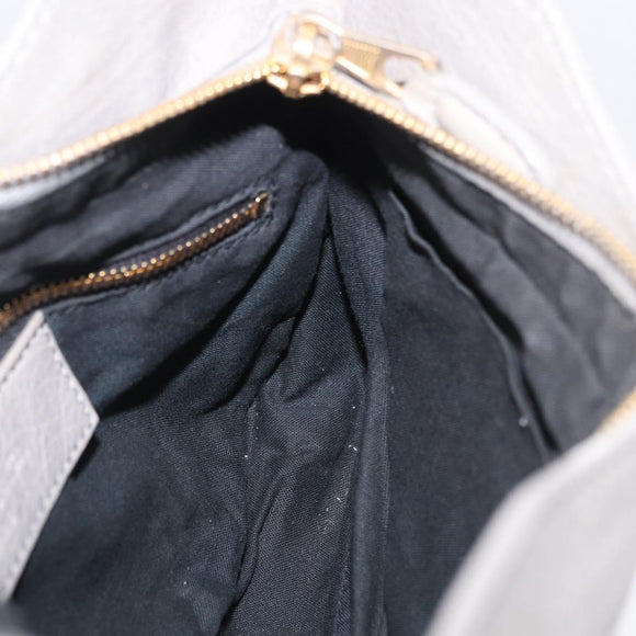 BALENCIAGA Giant Hip Shoulder Bag Leather Gray Gold 237203 Auth bs37003A