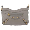 BALENCIAGA Giant Hip Shoulder Bag Leather Gray Gold 237203 Auth bs37003A-13