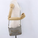 BALENCIAGA Giant Hip Shoulder Bag Leather Gray Gold 237203 Auth bs37003A-24
