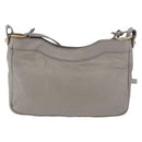 BALENCIAGA Giant Hip Shoulder Bag Leather Gray Gold 237203 Auth bs37003A-2
