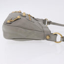 BALENCIAGA Giant Hip Shoulder Bag Leather Gray Gold 237203 Auth bs37003A-3