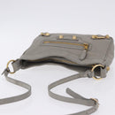 BALENCIAGA Giant Hip Shoulder Bag Leather Gray Gold 237203 Auth bs37003A-6