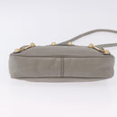 BALENCIAGA Giant Hip Shoulder Bag Leather Gray Gold 237203 Auth bs37003A-5