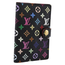 LOUIS VUITTON Multicolor Agenda mini Day Planner Cover Black M95652 Auth bs37004M-1