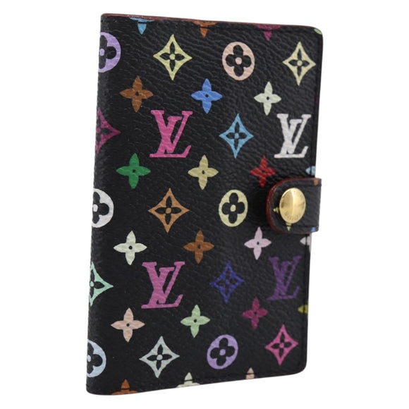 LOUIS VUITTON Multicolor Agenda mini Day Planner Cover Black M95652 Auth bs37004M