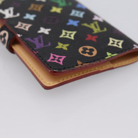 LOUIS VUITTON Multicolor Agenda mini Day Planner Cover Black M95652 Auth bs37004M