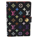 LOUIS VUITTON Multicolor Agenda mini Day Planner Cover Black M95652 Auth bs37004M-13