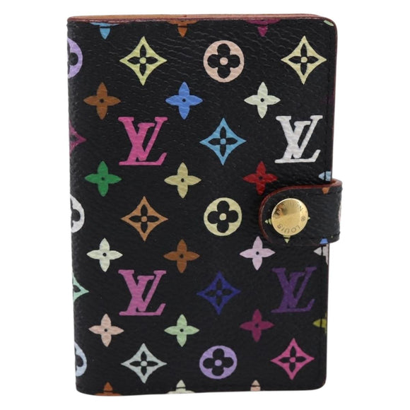 LOUIS VUITTON Multicolor Agenda mini Day Planner Cover Black M95652 Auth bs37004M