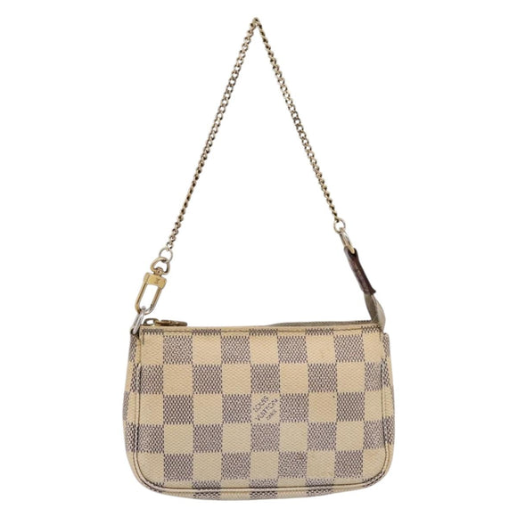 LOUIS VUITTON Damier Azur Mini Pochette Accessoires Pouch N63005 LV Auth bs37005