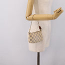 LOUIS VUITTON Damier Azur Mini Pochette Accessoires Pouch N63005 LV Auth bs37005-21