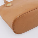 MCM Hand Bag Leather Brown Gold Auth bs37006-15