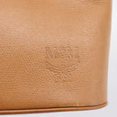 MCM Hand Bag Leather Brown Gold Auth bs37006-9