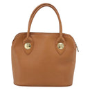 MCM Hand Bag Leather Brown Gold Auth bs37006-2