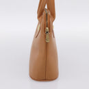 MCM Hand Bag Leather Brown Gold Auth bs37006-3